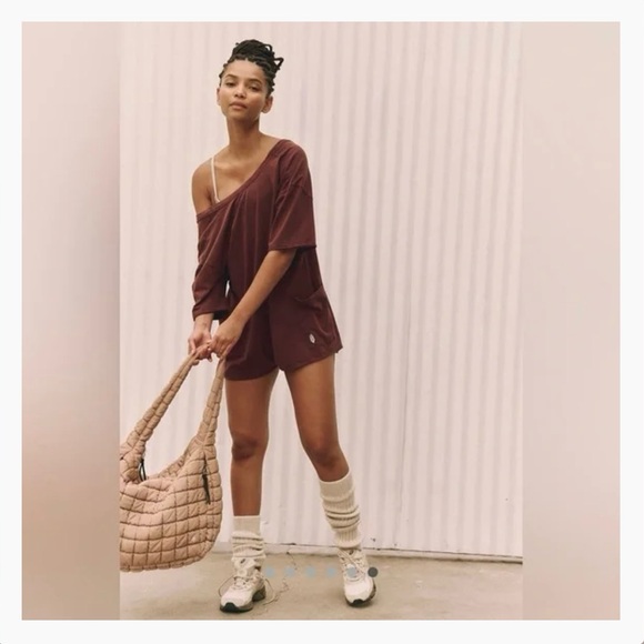 NWT! Hot Shot Tee Romper Dark Espresso sizeXS